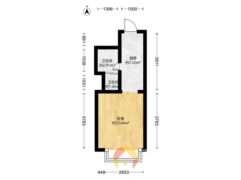 南昌我爱我家捡漏 房东诚心出售 户型方正 南北通透